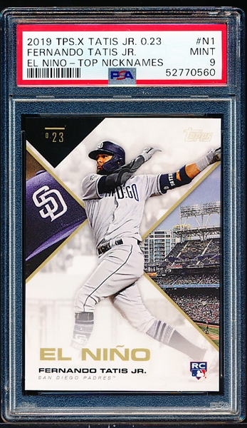 2019 TPS.X Tatis Jr. 0.23- El Nino- Top Nicknames - #N1 Fernando Tatis Jr- PSA Mint 9