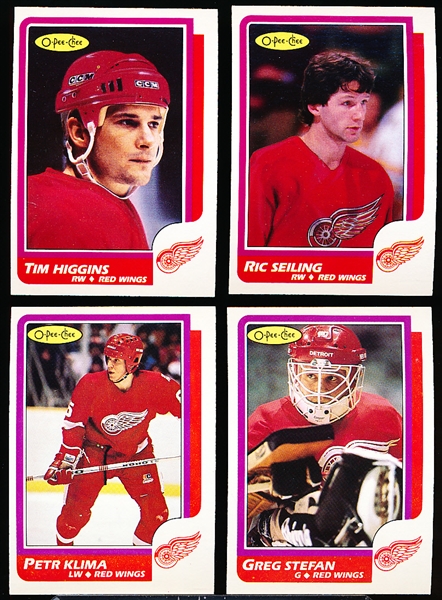 1986-87 OPC Hockey- 8 Diff Red Wings