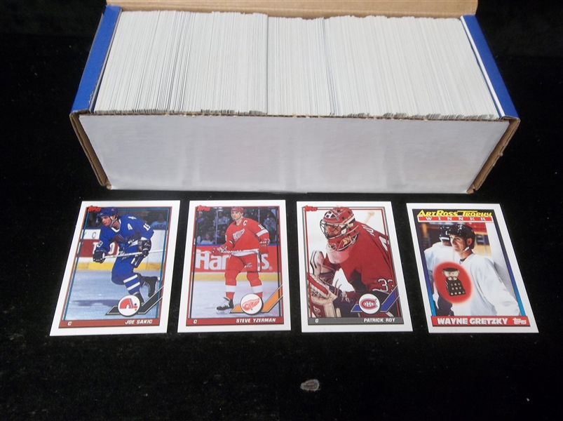 1991-92 Topps Hockey- Opened Factory Set of 528