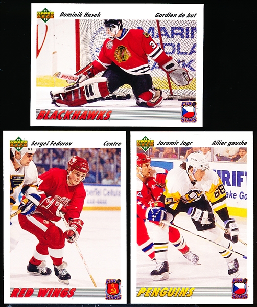 1991 -92 Upper Deck Hockey- Euro Stars Set of 18- French and English Sets