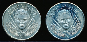 1996-97 Pinnacle Mint Hockey- Nickel Coins- Mario Lemieux- 2 Coins