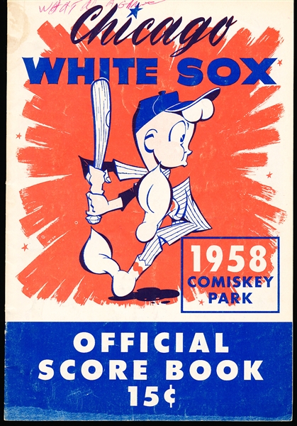 1958 Detroit Tigers @ Chicago White Sox Program