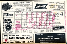 1958 Detroit Tigers @ Chicago White Sox Program