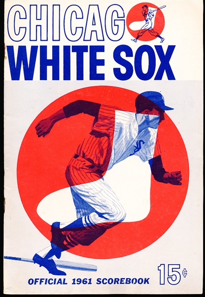 1961 Washington Senators @ Chicago White Sox Scorebook