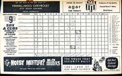 1963 Kansas City Athletics @ Chicago White Sox Scorebook