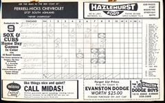 1965 Baltimore Orioles @ Chicago White Sox MLB Scorebook