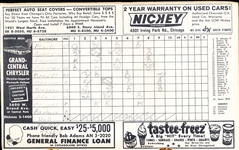 1965 Baltimore Orioles @ Chicago White Sox MLB Scorebook