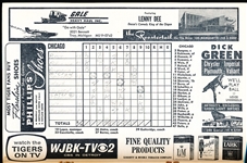 1965 Chicago White Sox @ Detroit Tigers Scorebook