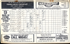 1965 New York Yankees @ Chicago White Sox MLB Scorebook