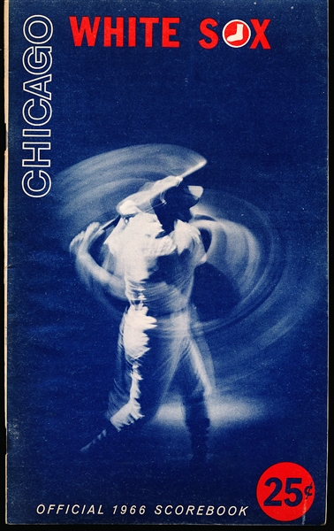 1966 Washington Senators @ Chicago White Sox MLB Scorebook