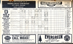 1966 Washington Senators @ Chicago White Sox MLB Scorebook