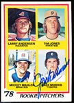 Autographed 1978 Topps Bsbl. #703 Rookie Pitchers- Signed by Jack Morris- Beckett Witnessed