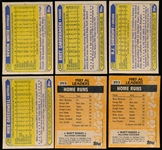 1987 & ’88 Topps Baseball Blank Front Variations- 6 Asst.
