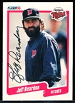 Autographed 1990 Fleer Bsbl. #385 Jeff Reardon, Twins