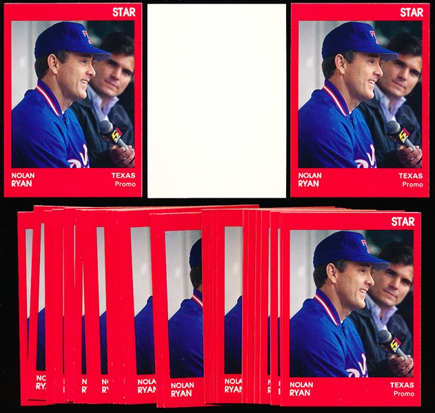 Early 1990’s Star Co. Nolan Ryan Blank Back Promo Cards- 45 Cards