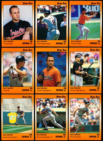 1991 Star Co. “Home Run” Cal Ripken Jr. Complete Set of 9- Set #1097 of 1,500