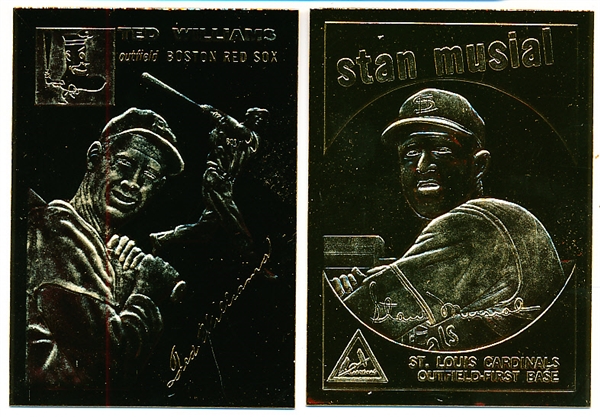 1996 Topps 22Kt Gold Cards- 2 Diff. Superstars
