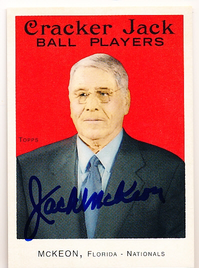Autographed 2004 Cracker Jack Bsbl. #218 Jack McKeon, Marlins