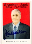 Autographed 2004 Cracker Jack Bsbl. #218 Jack McKeon, Marlins