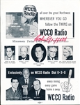 Autographed Calvin Griffith Minnesota Twins Reprinted 8” x 10” 1963 Radio Advertising Page