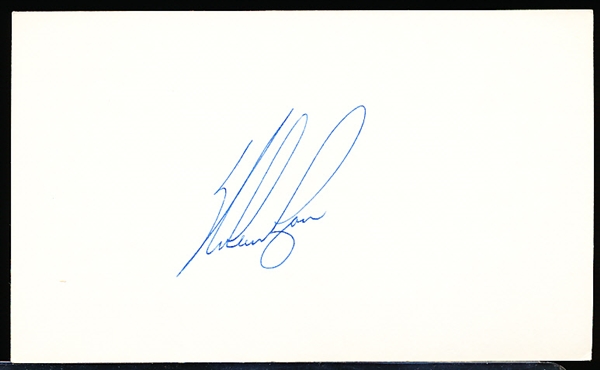 Autographed Nolan Ryan MLB Index Card