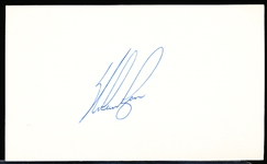 Autographed Nolan Ryan MLB Index Card