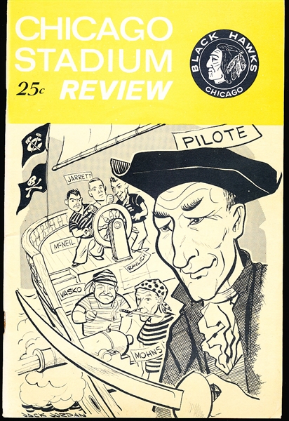 1964-65 Boston Bruins @ Chicago Black Hawks NHL Program