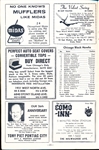 1964-65 Boston Bruins @ Chicago Black Hawks NHL Program