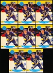 1990-91 Pro Set Hockey #1 Brett Hull Blues Promos- 8 Cards