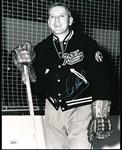 Autographed Sid Abel Detroit Red Wings NHL B/W 8” x 10” Photo- JSA Certified