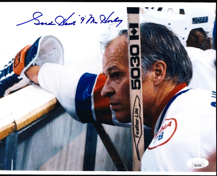 Autographed Gordie Howe WHA All-Star Game Color 8” x 10” Photo- JSA Certified