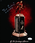 Autographed Ted Lindsay Detroit Red Wings NHL Color 8” x 10” Photo of the Ted Lindsay Award- JSA Certified