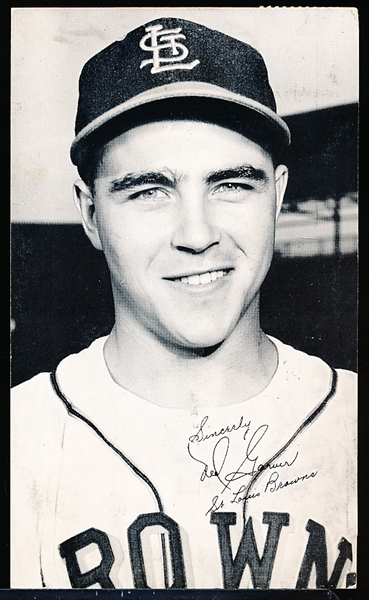 August 6, 1951 Ned Garver St. Louis Browns MLB B/W Postcard