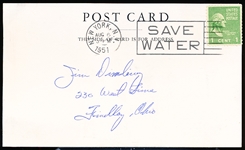 August 6, 1951 Ned Garver St. Louis Browns MLB B/W Postcard