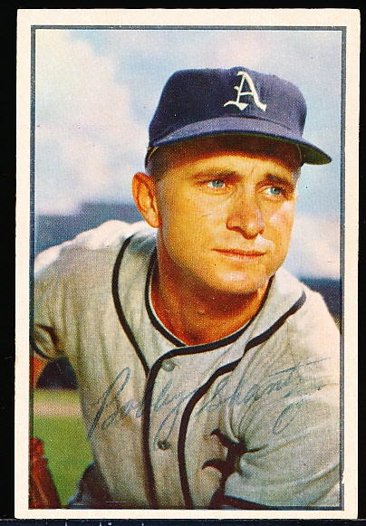 1953 Bowman Bsbl. #11 Bobby Shantz, A’s