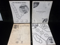 1970-1975 University of Wisconsin NCAA College Baseball- 4 Diff. Media Guides