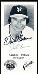 Autographed Darrell Evans 1982 San Francisco Giants MLB B/W 3” x 6” Team Issued Photo