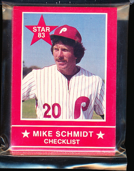 1983 Star Bsbl. “Mike Schmidt”- 1 Complete Set of 15 Cards in Original Baggie