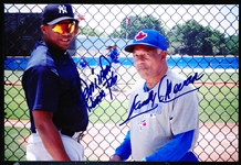 Autographed 2014 Sandy Alomar, Sr. and Orlando “El Duque” Hernandez Extended Spring Training MLB Color 4” x 6” Photo