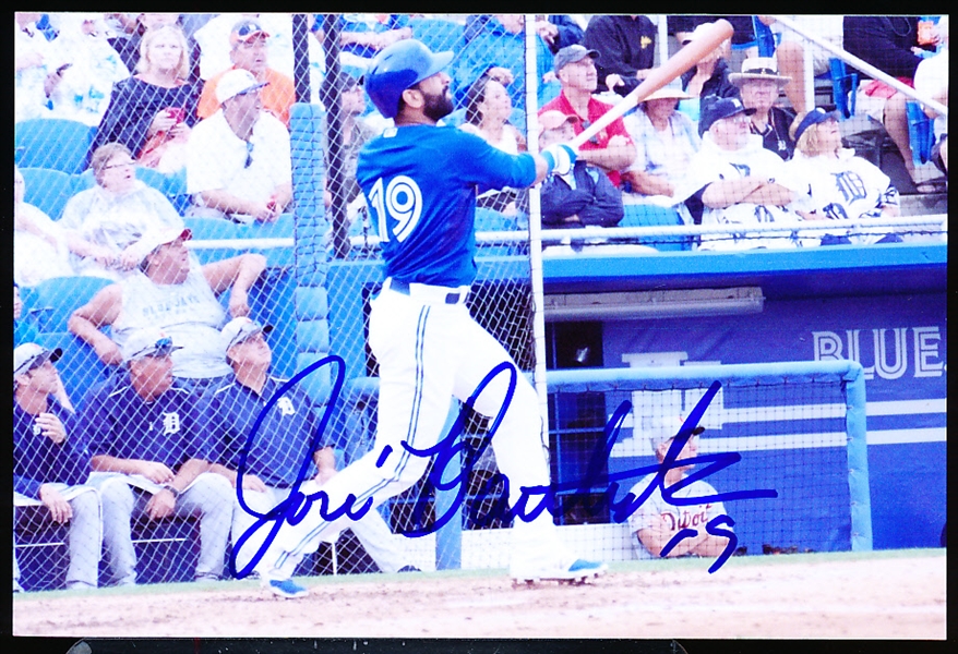 Autographed 2016 Jose Bautista Toronto Blue Jays MLB Spring Training Color 4” x 6” Photo