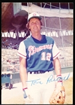 Autographed Tom Paciorek Atlanta Braves MLB Color 3-½” x 4 7/8” Photo