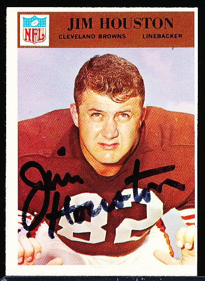 Autographed 1966 Philadelphia Ftbl. #46 Jim Houston, Browns