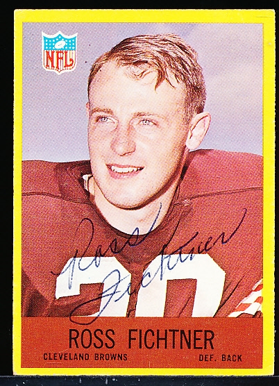 Autographed 1967 Philadelphia Ftbl. #40 Ross Fichtner, Browns