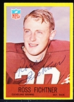 Autographed 1967 Philadelphia Ftbl. #40 Ross Fichtner, Browns