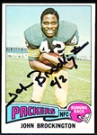 Autographed 1975 Topps Ftbl. #150 John Brockington, Packers