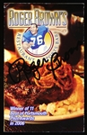 Autographed Roger Brown’s Restaurant and Sports Bar Small Schedule-Style Fold-Out Ad- Signed by Brown