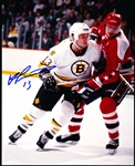 Autographed Ken Linseman Boston Bruins NHL Color 8” x 10” Photo