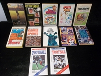 12 Diff. Sports Related (Mostly Football) Softcover Books