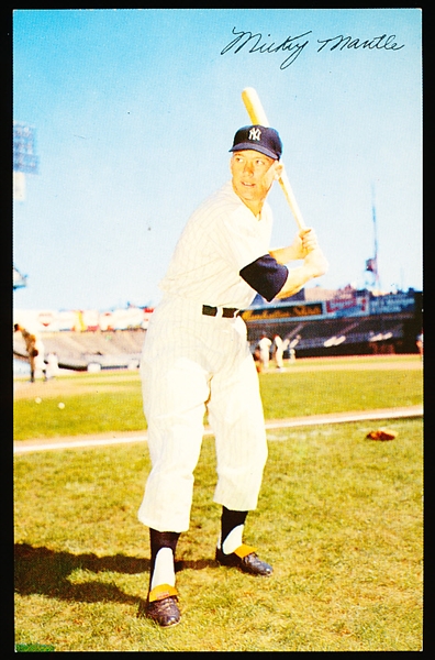 1952-55 Dormand Baseball Postcard- #111 Mickey Mantle, Yankees- Batting Stance- Bat Off Shoulder