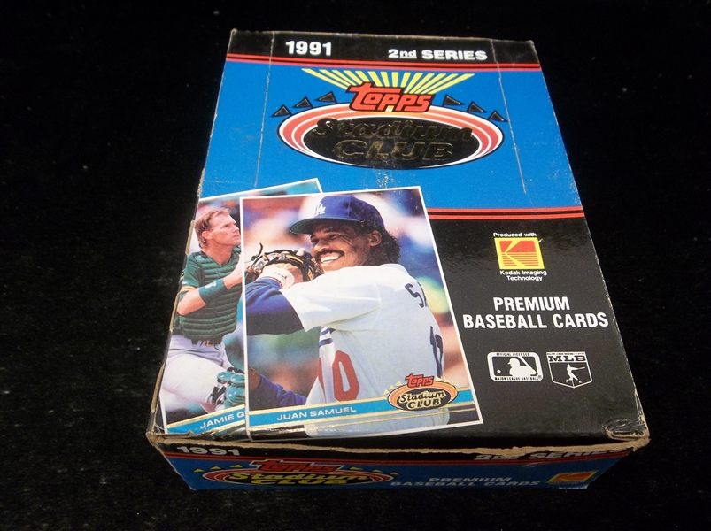 Lot Detail - 1991 Stadium Club Bsbl.- 1 Unopened Series 2 Box